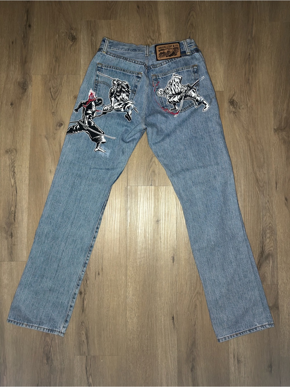 Warren Lotas Death Life Eyes ‘Blue’ 501 Levi’s Jeans